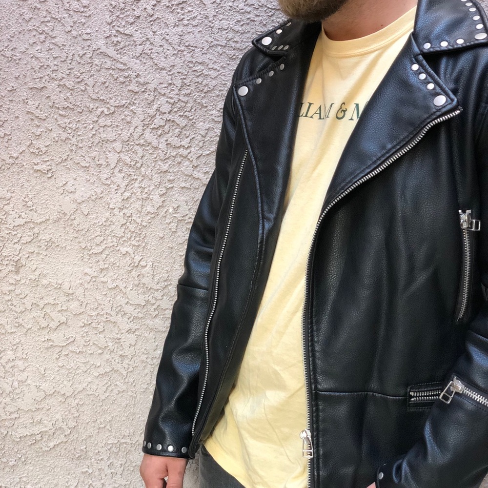 Zara black leather jacket